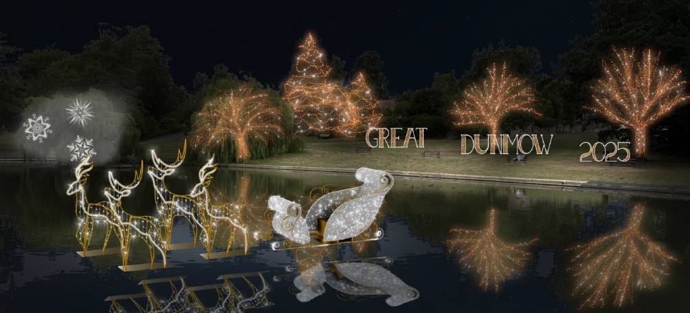 Christmas lights at the Doctors Pond