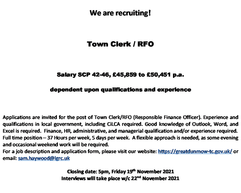 job poster town clerk